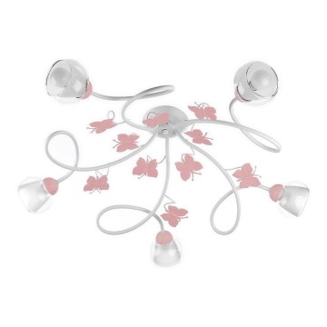 ONLI - Bevestigde hanglamp voor kinderen BUTTERFLY 5xE14/6W/230V