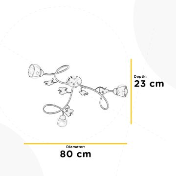 ONLI - Bevestigde hanglamp voor kinderen VLINDER 3xE14/6W/230V