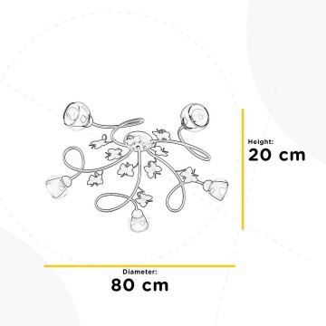 ONLI - Bevestigde hanglamp voor kinderen VLINDER 5xE14/6W/230V