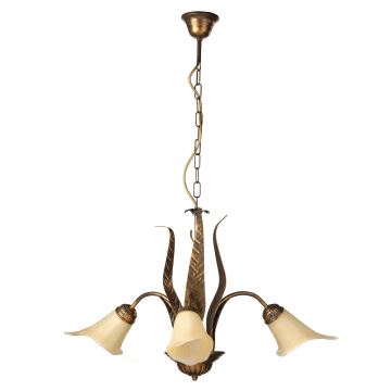 ONLI - Hanglamp aan een ketting ALGA 3xE14/6W/230V brons