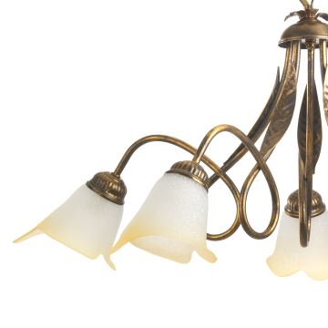 ONLI - Hanglamp aan een ketting DOPPIO GIRO 5xE14/6W/230V brons