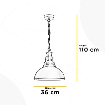 ONLI - Hanglamp aan een ketting ISTANBUL 1xE27/22W/230V zwart