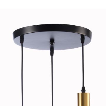 ONLI - Hanglamp aan een koord DOROTY 1xE27/22W/230V blauw/goud