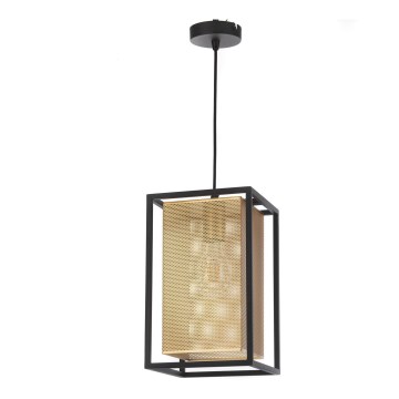 ONLI - Hanglamp aan een koord MALIK 1xE27/22W/230V goud/zwart