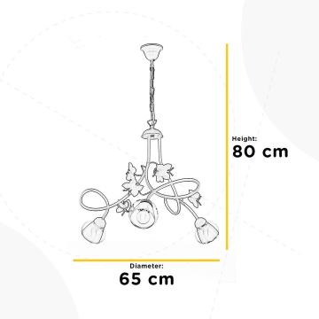 ONLI - Hanglamp voor kinderen VLINDER 3xE14/6W/230V