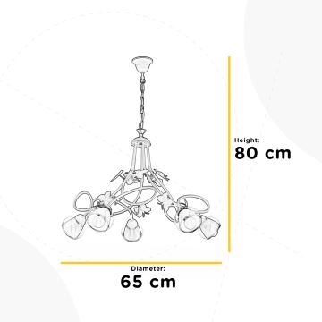 ONLI - Hanglamp voor kinderen VLINDER 5xE14/6W/230V