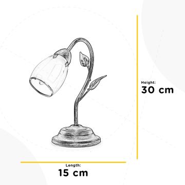 ONLI - Lampe de table LILIANA 1xE14/6W/230V 30 cm