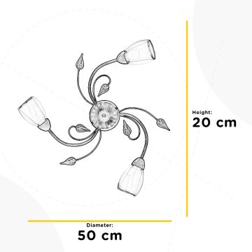 ONLI - Plafondlamp LILIANA 3xE14/6W/230V