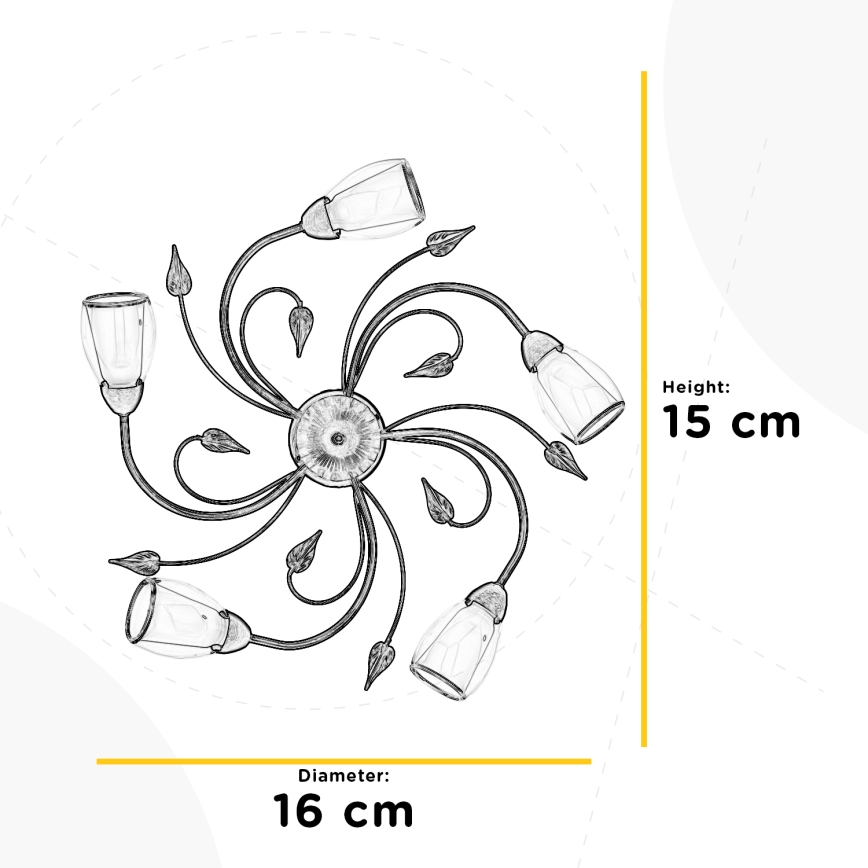 ONLI - Plafondlamp LILIANA 5xE14/6W/230V