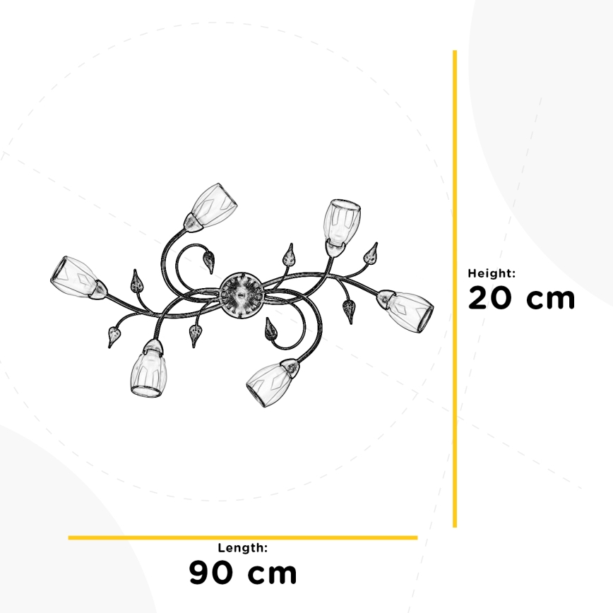 ONLI - Plafondlamp LILIANA 6xE14/6W/230V