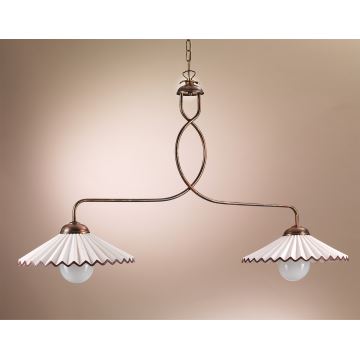 ONLI - Suspension chaîne ROSINA 2xE27/22W/230V bronze