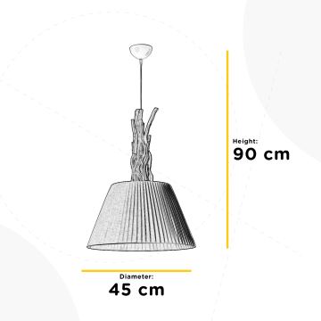 ONLI - Suspension filaire WOODY 1xE27/22W/230V