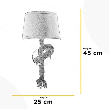 ONLI - Wandlamp CORDA 1xE27/22W/230V beige