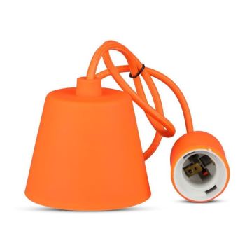 Oranje Hanglamp aan een koord 1x E27 / 60W / 230V