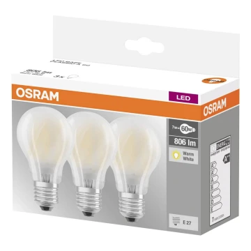 PACK 3x Ampoule LED VINTAGE E27/7W/230V 2700K - Osram