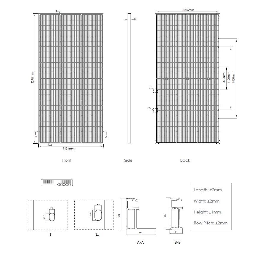 Panneau solaire photovoltaïque JINKO 580Wp IP68 Half Cut biface