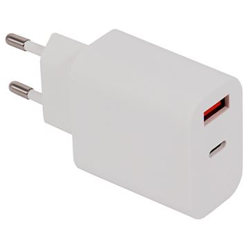 PATONA - Adapter met USB en USB-C output 18W Stroom voorziening