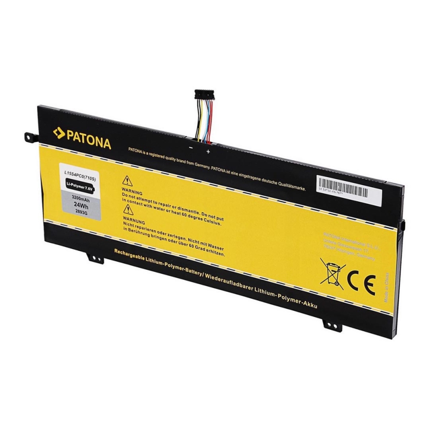 PATONA - Batterij Lenovo Ideapad 710S/xiaoxin Air 13 3200mAh Li-Pol 7,6V L15S4PC0