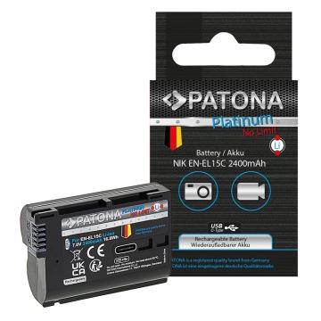 PATONA - Batterij Nikon EN-EL15C 2400mAh Li-Ion Platinum USB-C