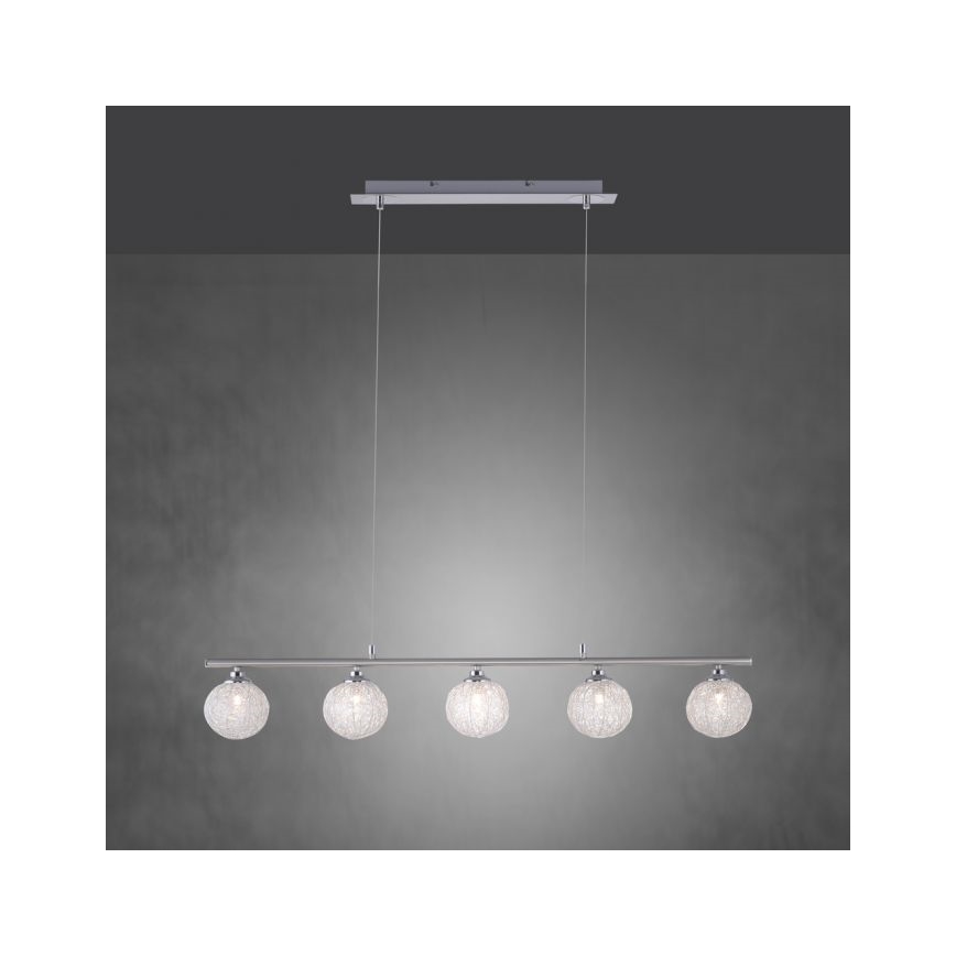 Paul Neuhaus 2790-55 - Hanglamp aan een ketting WOMBLE 5xG9/28W/230V