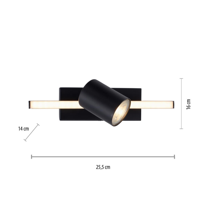 Paul Neuhaus 6523-18 - LED spot BARIK 1xGU10/4,5W/230V + LED/3W