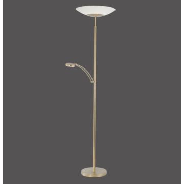 Paul Neuhaus - 655-60 - LED Dimbare vloerlamp ALFRED 1xLED/28W/230V+1xLED/4W/230V messing