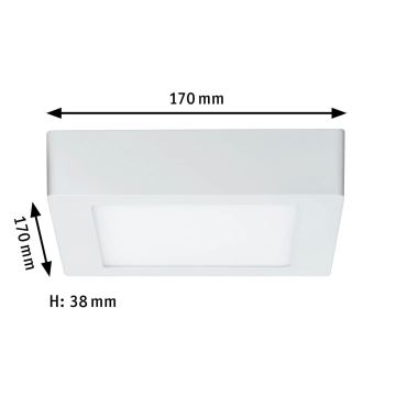 Paulmann 70644 - LED/11W Plafonnier LUNAR 230V 17x17 cm blanc