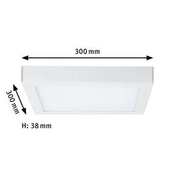 Paulmann 70646 - LED/16W Plafondlamp LUNAR 230V 30x30 cm wit