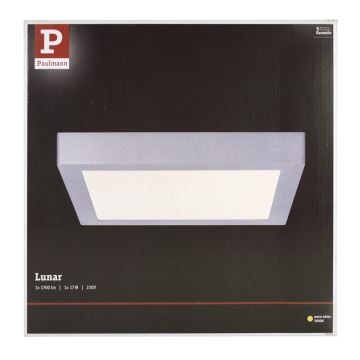 Paulmann 70650 - LED/17W Plafonnier LUNAR 230V 30x30 cm chrome