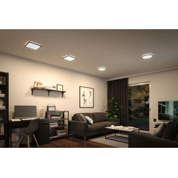 Paulmann 71014 - Panneau en saillie LED/11,2W ATRIA 230V 4000K 19x19 cm noir