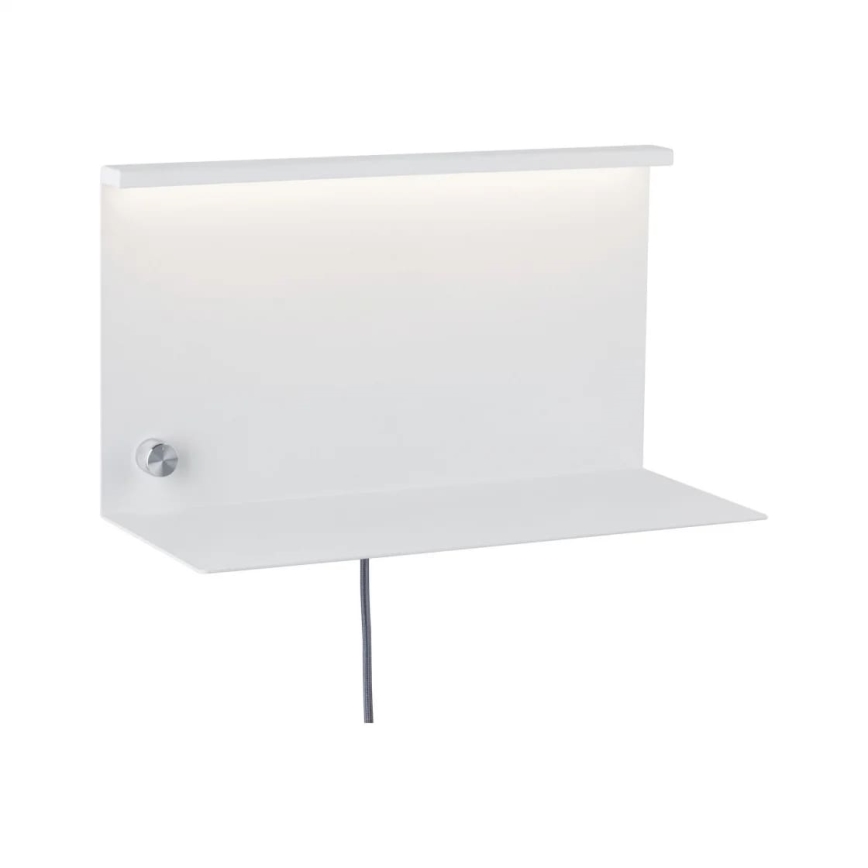 Paulmann 78916 - LED/4,5W Dimbare lamp met een plank en USB JARINA 230V wit