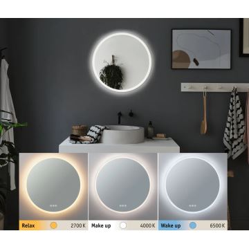 Paulmann 78952- LED/21W IP44 Miroir de salle de bain rétro-éclairé à intensité variable MIRA 230V