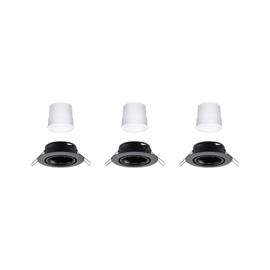 Paulmann 92468 - LOT 3xLED RGBW/4,9W Spot encastrable à intensité variable SMART 230V 3000-6500K