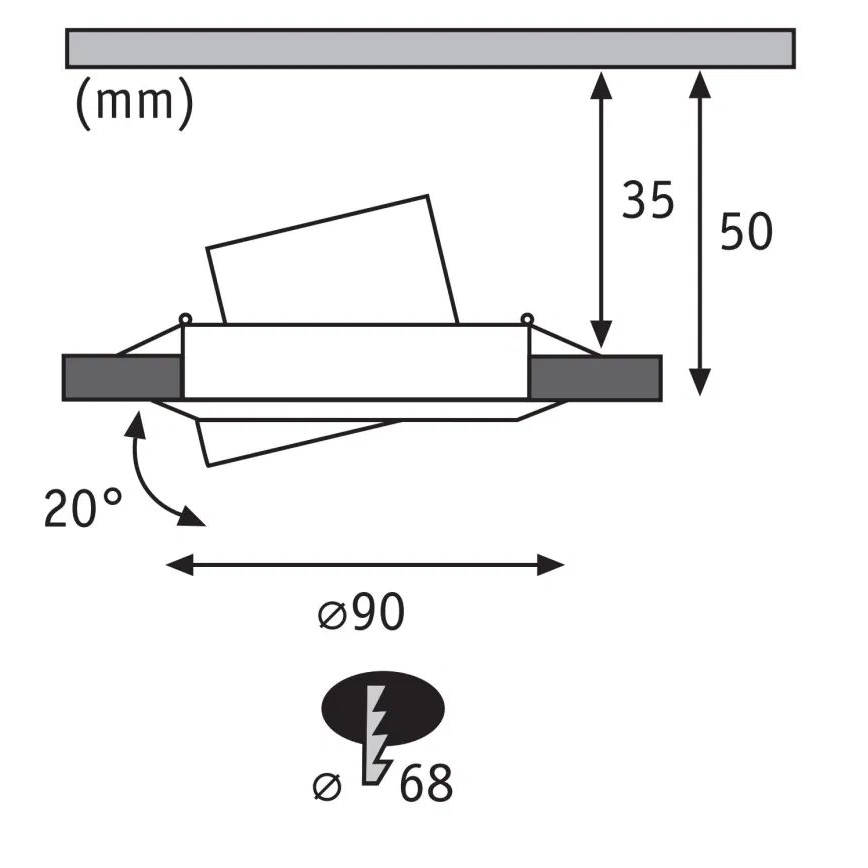 Paulmann 92468 - LOT 3xLED RGBW/4,9W Spot encastrable à intensité variable SMART 230V 3000-6500K