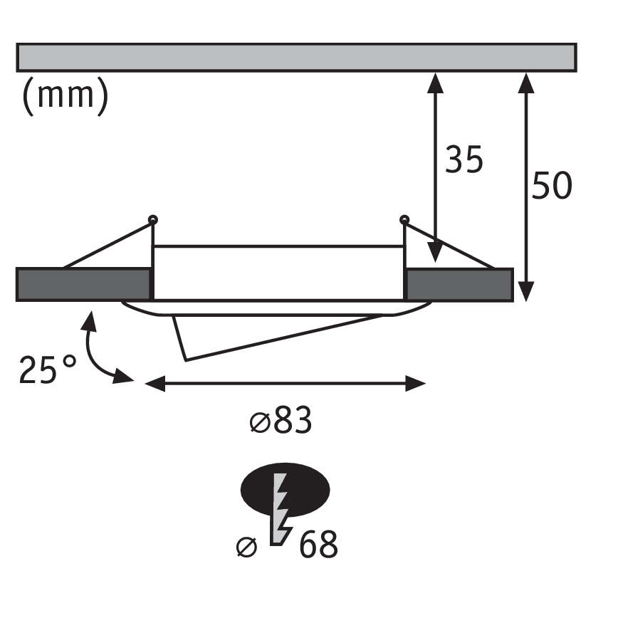 Paulmann 92769 - Luminaire LED salle de bain PREMIUM LINE LED/6,8W/230V