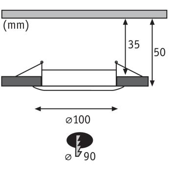 Paulmann 92783 - Spot LED encastrable salle de bain COIN LED/14W/230V IP44