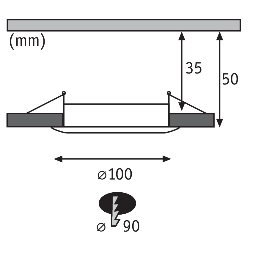 Paulmann 92783 - Spot LED encastrable salle de bain COIN LED/14W/230V IP44