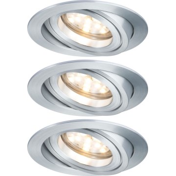 Paulmann 92817 - LOT 3xLED/7W IP23 Spot encastrable salle de bain à intensité variable COIN 230V