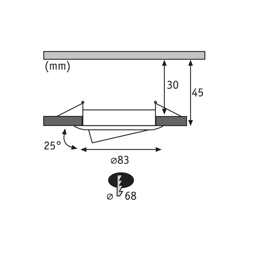 Paulmann 92821 - SET 3x LED/7W IP23 Dimbare en hangende badkamer verlichting COIN 230V