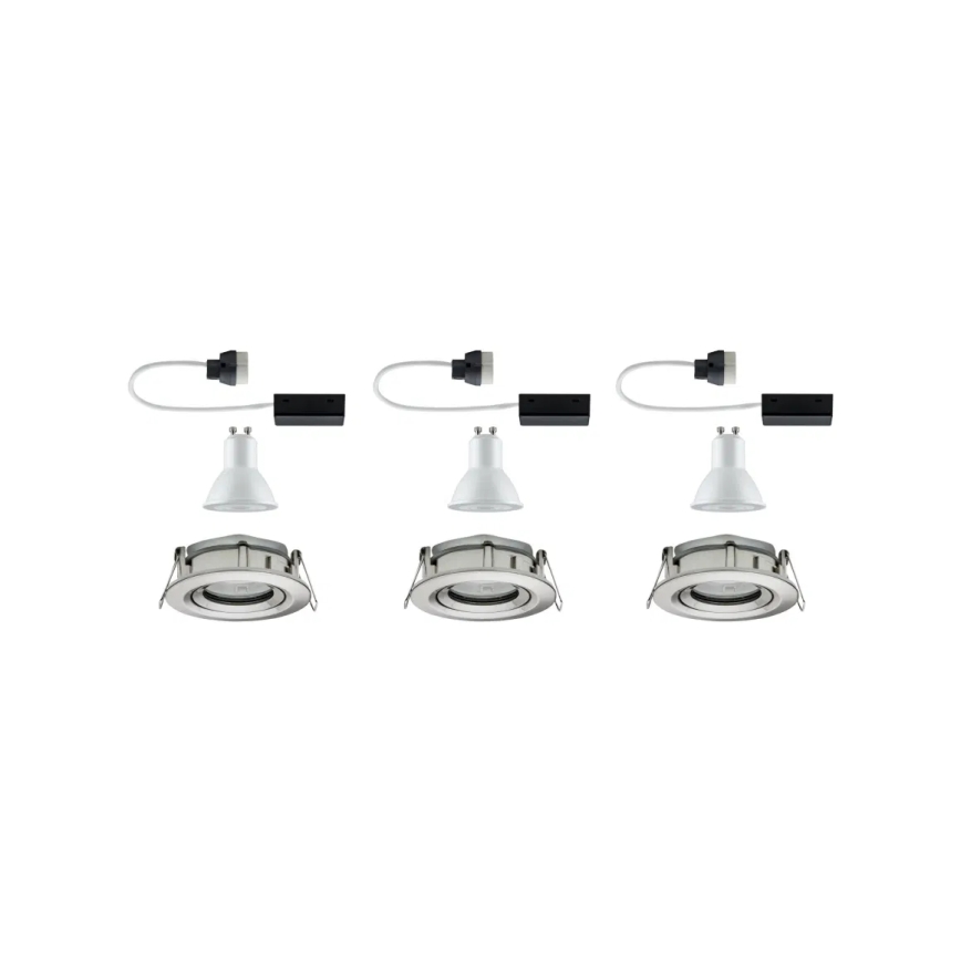 Paulmann 92900 - SET 3xGU10/7W IP65 Dimbare en hangende badkamer verlichting NOVA 230V