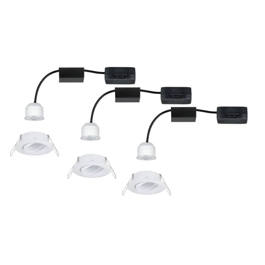 Paulmann 92971 - LOT 3x LED/4,2W IP23 Spot encastrable salle de bain à intensité variable NOVA 230V