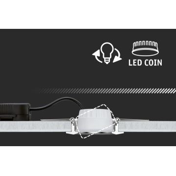 Paulmann 93080 - LOT 3xLED/6W IP23 Spot encastrable salle de bain à intensité variable COIN 230V