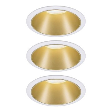 Paulmann 93406 - SET 3xLED/6,5W IP44 Luminaire de salle de bain encastrable à intensité variable COLE 230V