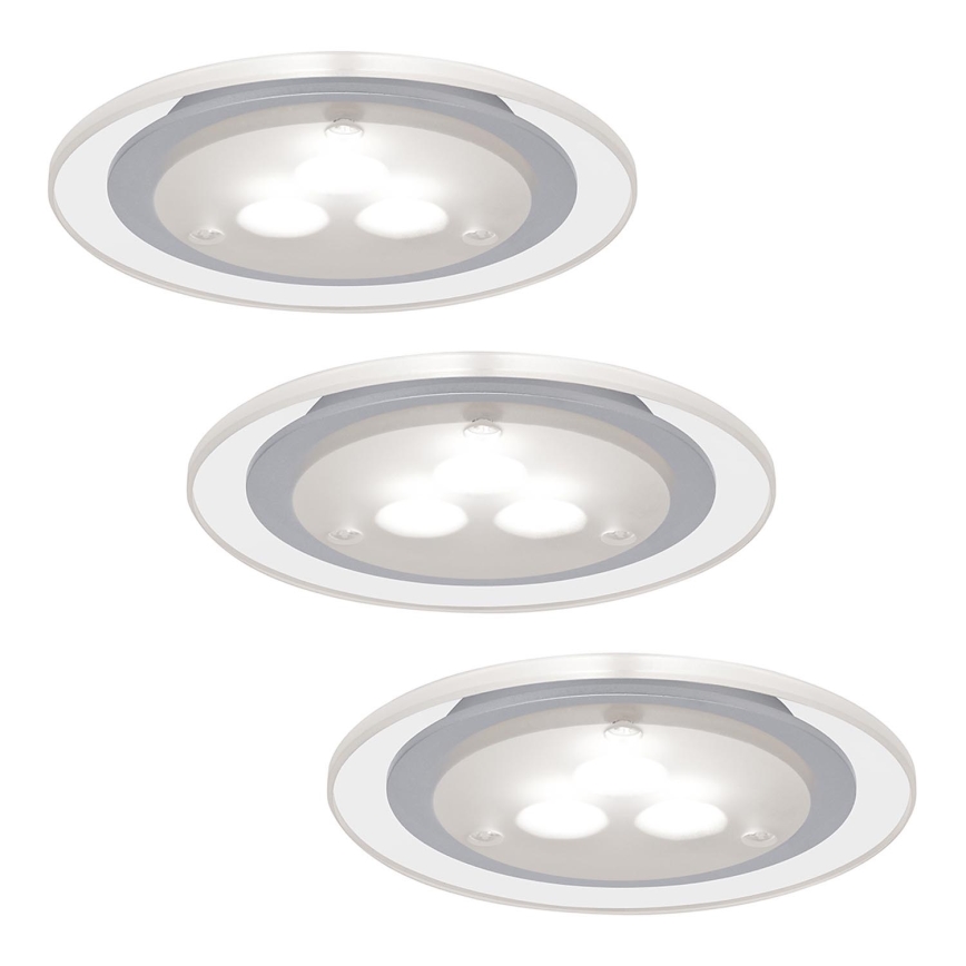 Paulmann 93543 - LOT 3xLED/3W Spot encastrable MICRO LINE 230V