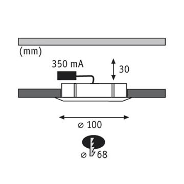 Paulmann 93543 - LOT 3xLED/3W Spot encastrable MICRO LINE 230V