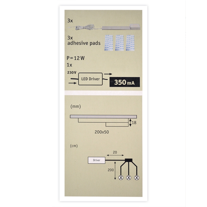 Paulmann 93566 - SET 3xLED/3,2W Meubel Verlichting SETUP 230V