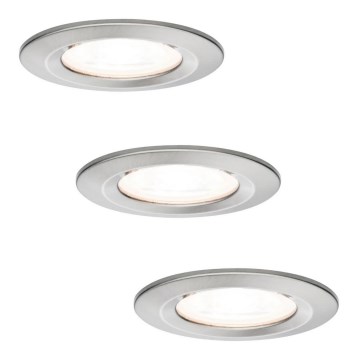 Paulmann 93599 - LOT 3x Luminaire de salle de bain LED à intensité variable NOVA GU10/7W IP44 230V