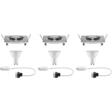 Paulmann 93615 - PACK 3x LED/7W IP44 Dimmable spot encastrable salle de bain