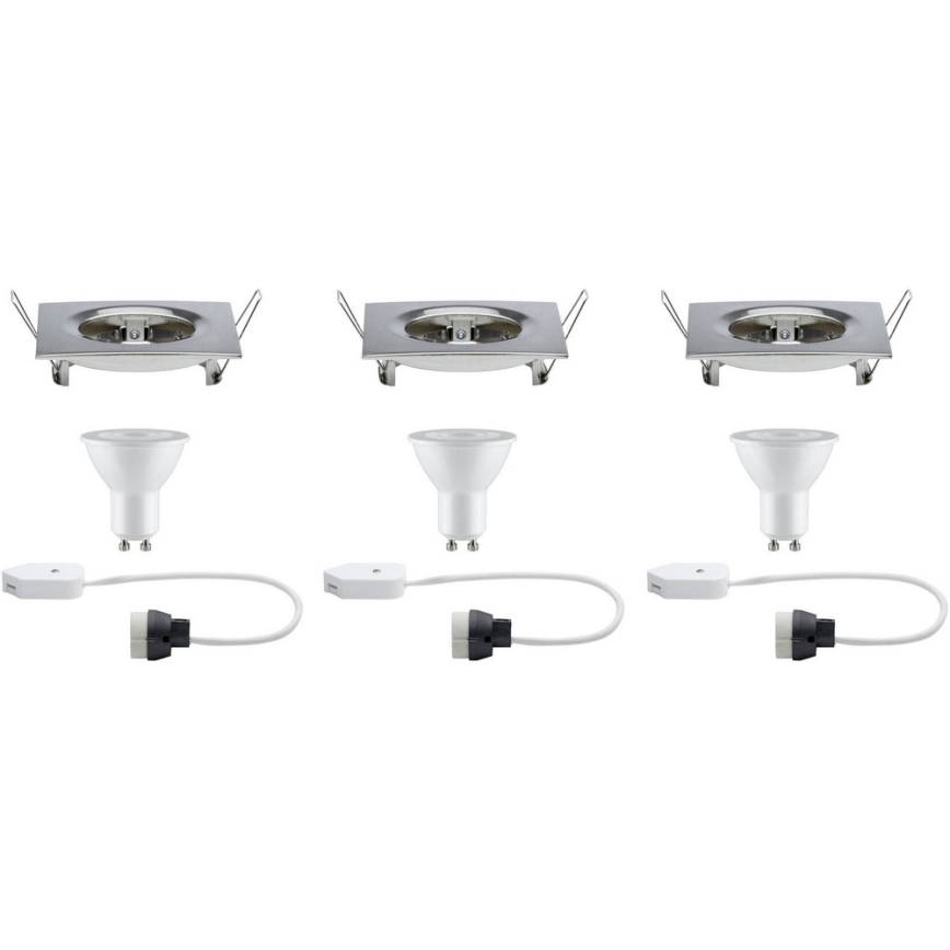 Paulmann 93615 - PACK 3x LED/7W IP44 Dimmable spot encastrable salle de bain