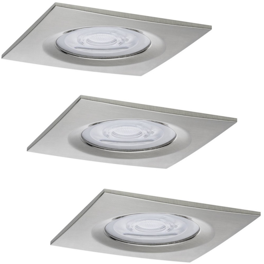 Paulmann 93615 - SET 3x LED/7W IP44 Badkamer inbouwspot dimbaar